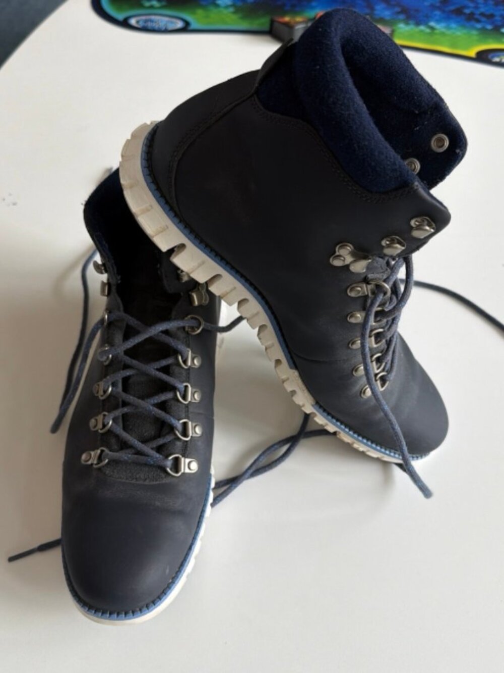 Cole Haan ZeroGrand Men's Waterproof Blue Hiking Boots, 10M